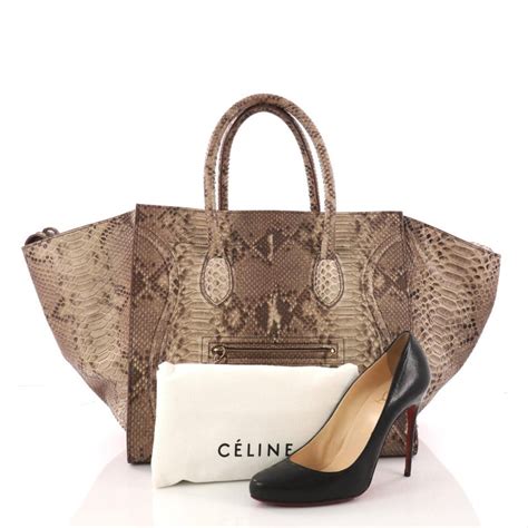 celine phantom python bag|authentic celine python bags.